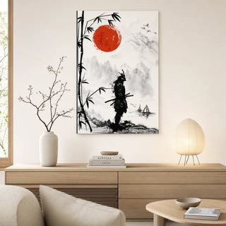 Tableau japonais samouraï solitaire
