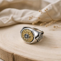 Bague homme mandala bouddhiste