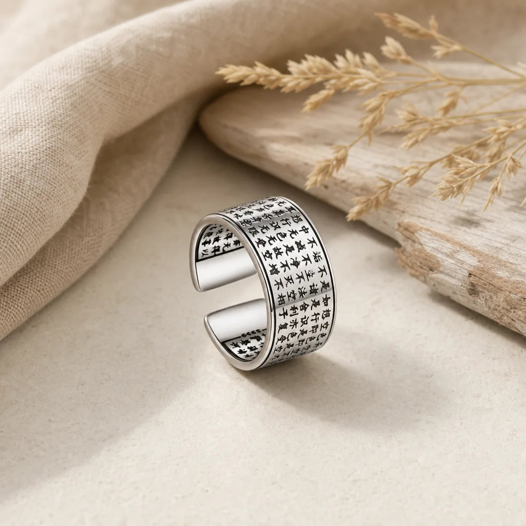 Bague Sutra du Cœur en kanji