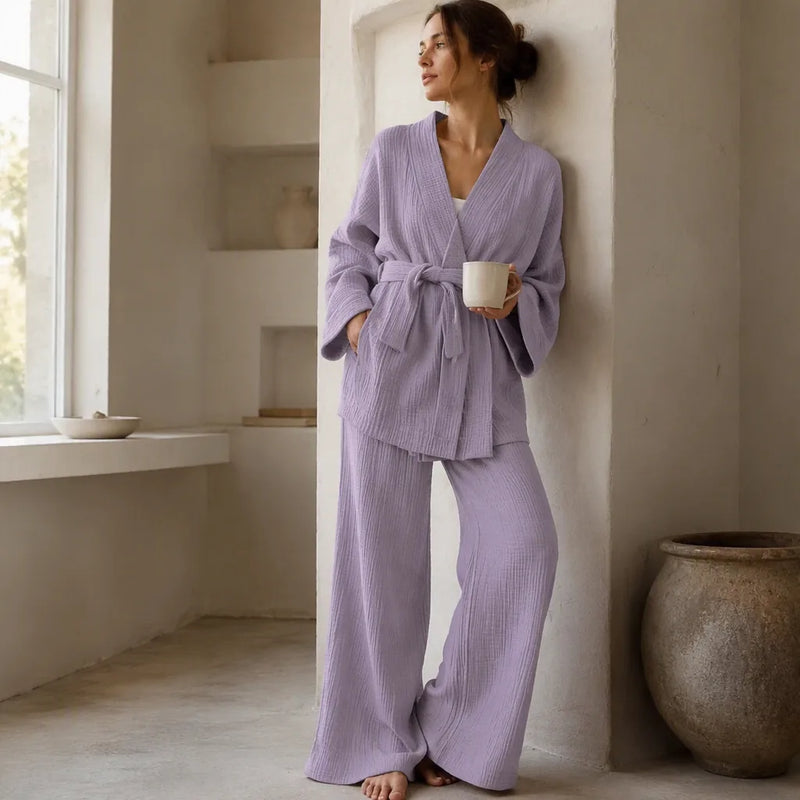 Ensemble Kimono en Gaze de Coton