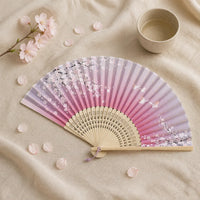 Éventail pliant japonais à fleurs de cerisier