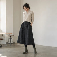 Pantalon Japonais Femme Large à Carreaux