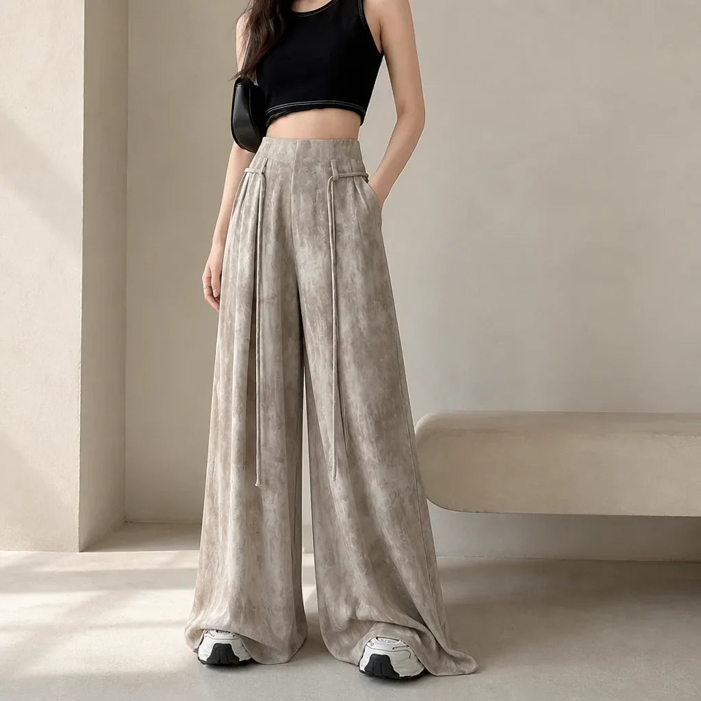 Pantalon Japonais Ample à Cordon