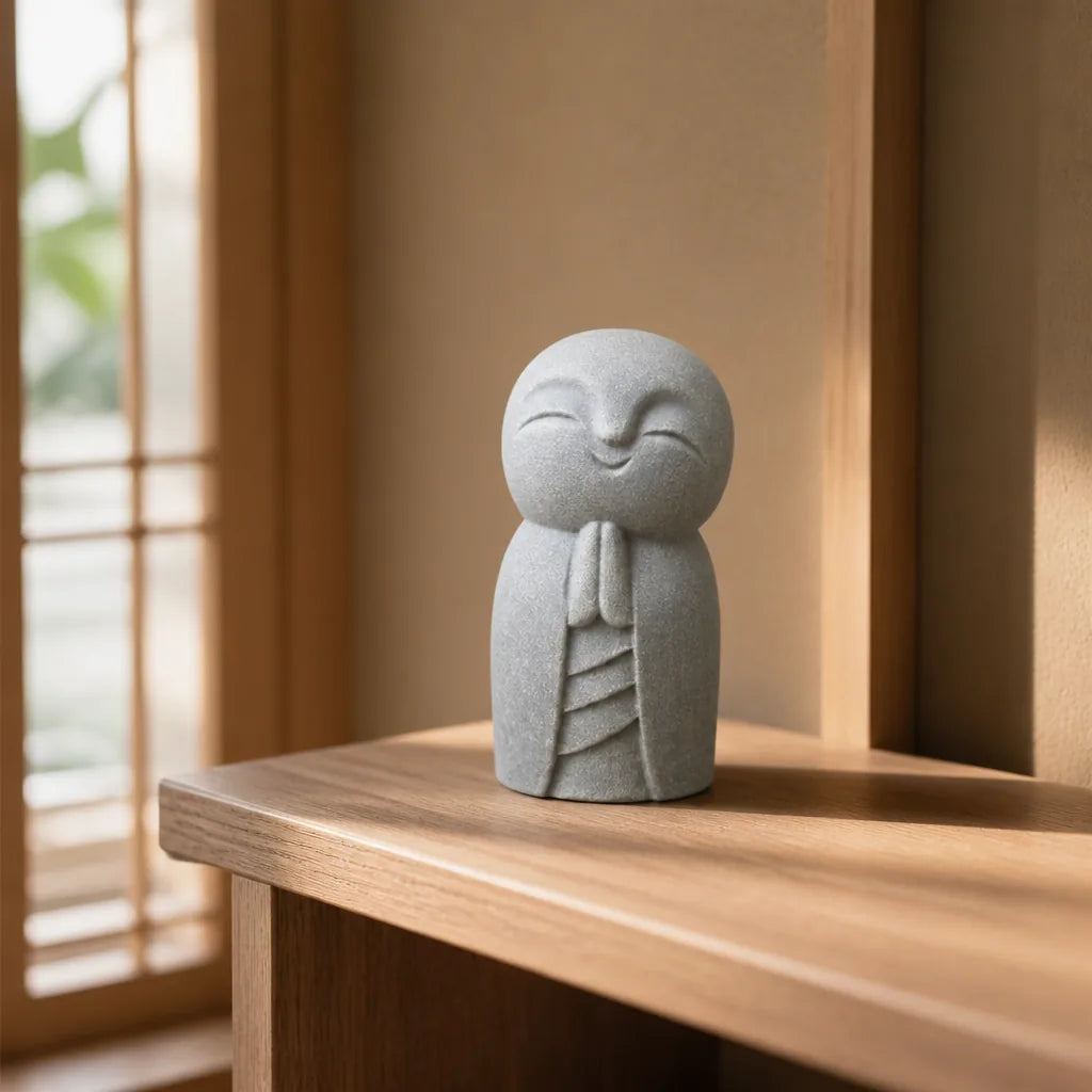 Statue Jizo effet pierre