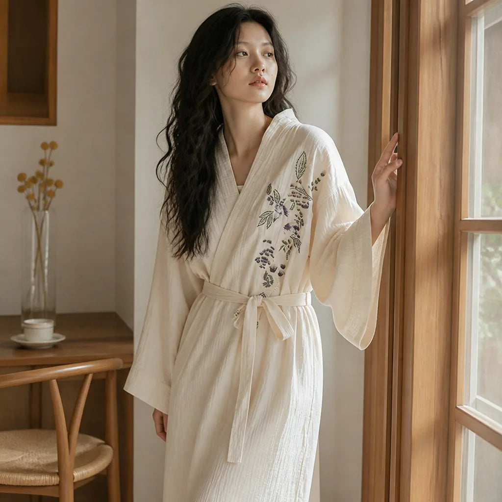 Kimono maillot de bain en coton