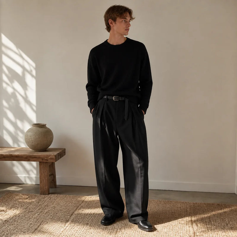 Pantalon japonais large homme