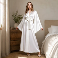 Peignoir kimono satin femme