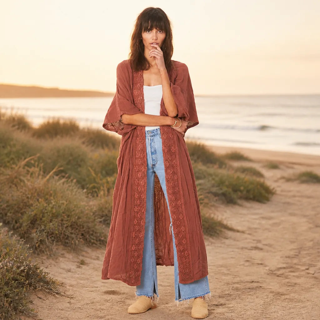 Kimono de plage ample