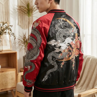 Blouson sukajan dragon brodé