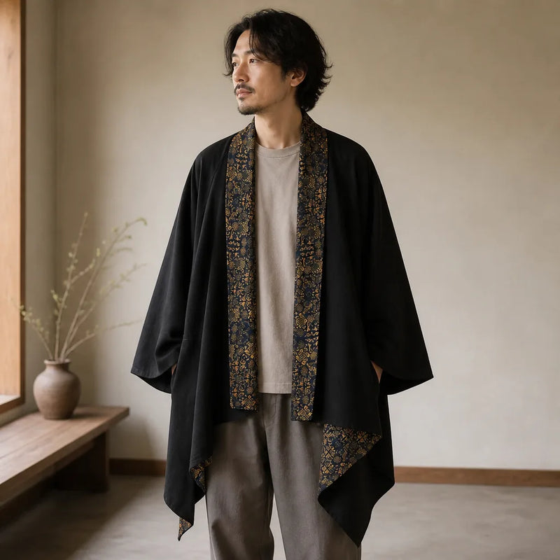 Veste Longue Kimono Homme Ample