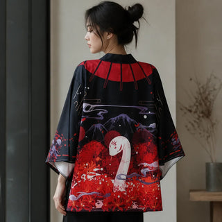 Kimono court serpent japonais