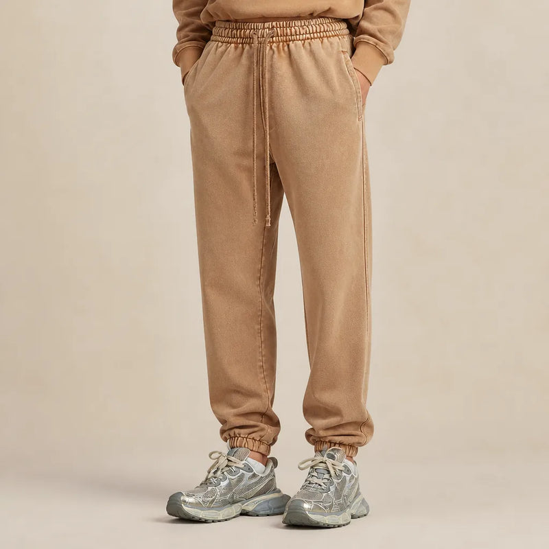 Pantalon Délavé Ample Rétro