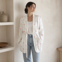 Veste kimono fleurie
