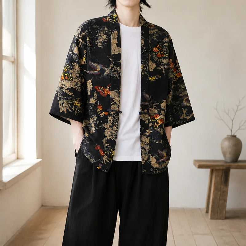 Veste Kimono Japonais Motifs Homme