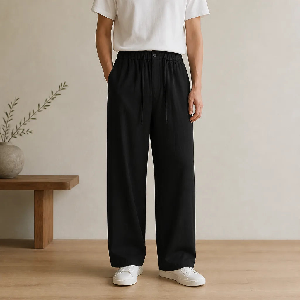 Pantalon Japonais en Coton Ample