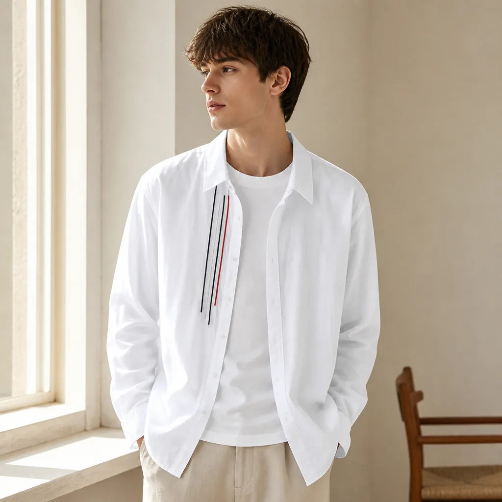 Chemise Homme Coton Style Japonais