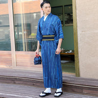 Kimono long d'intérieur homme rayé