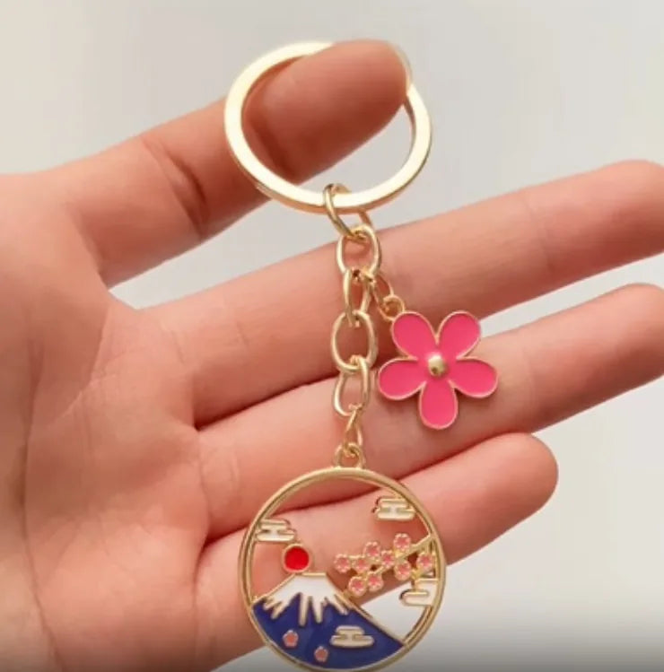 Porte-clé porte-bonheur japonais doré