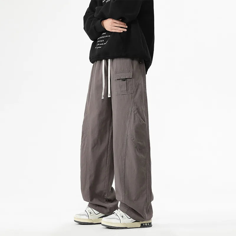 Pantalon cargo japonais coton large