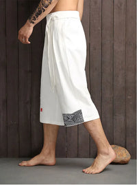 Pantalon japonais large homme coton