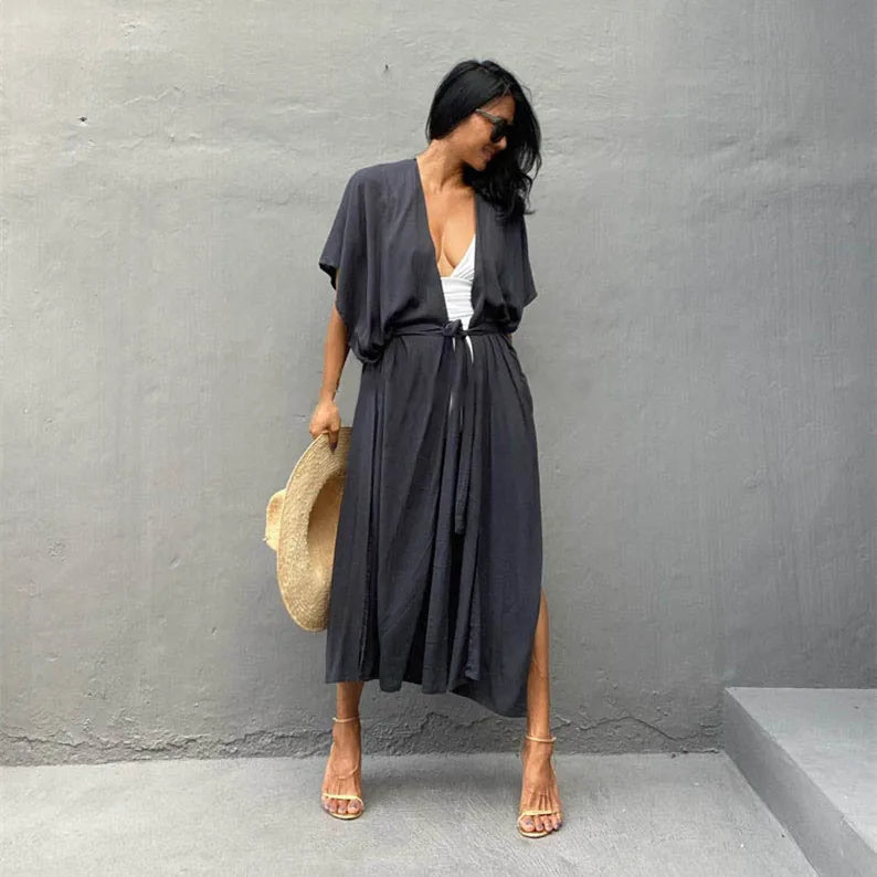 Kimono de Plage Ceinture à Nouer