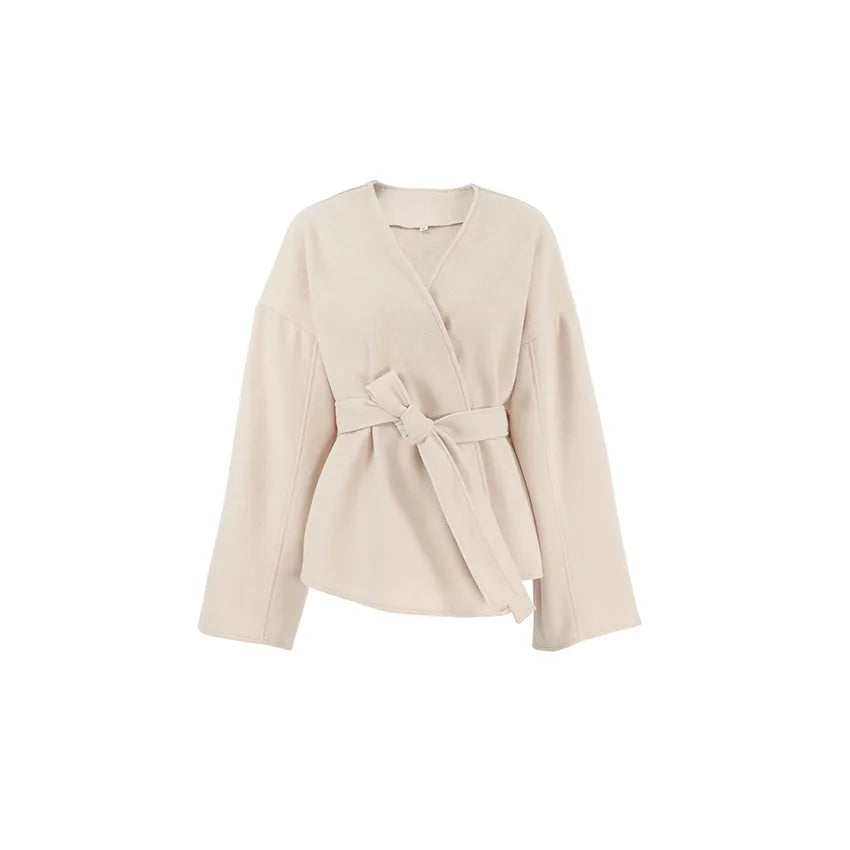 Veste kimono courte avec ceinture