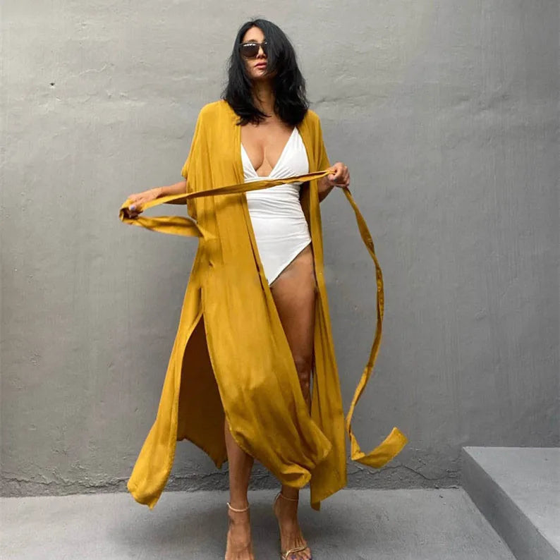 Kimono de Plage Ceinture à Nouer