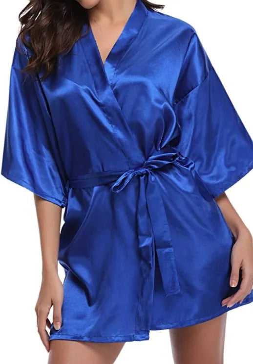 Peignoir Kimono Satin Femme