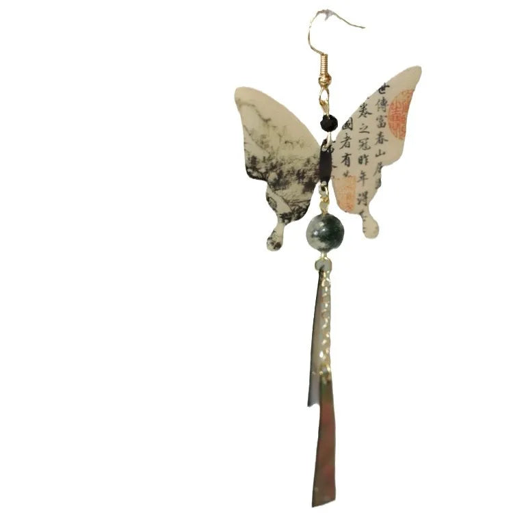 Boucles d'oreilles papillon pendantes