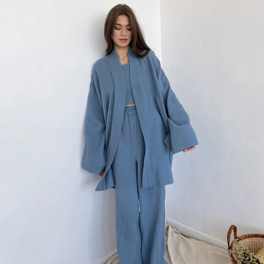 Ensemble Kimono en Gaze de Coton