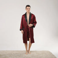 Robe de chambre kimono homme satinée