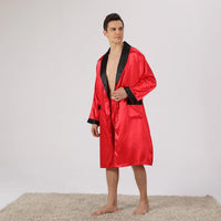 Robe de chambre kimono homme satinée
