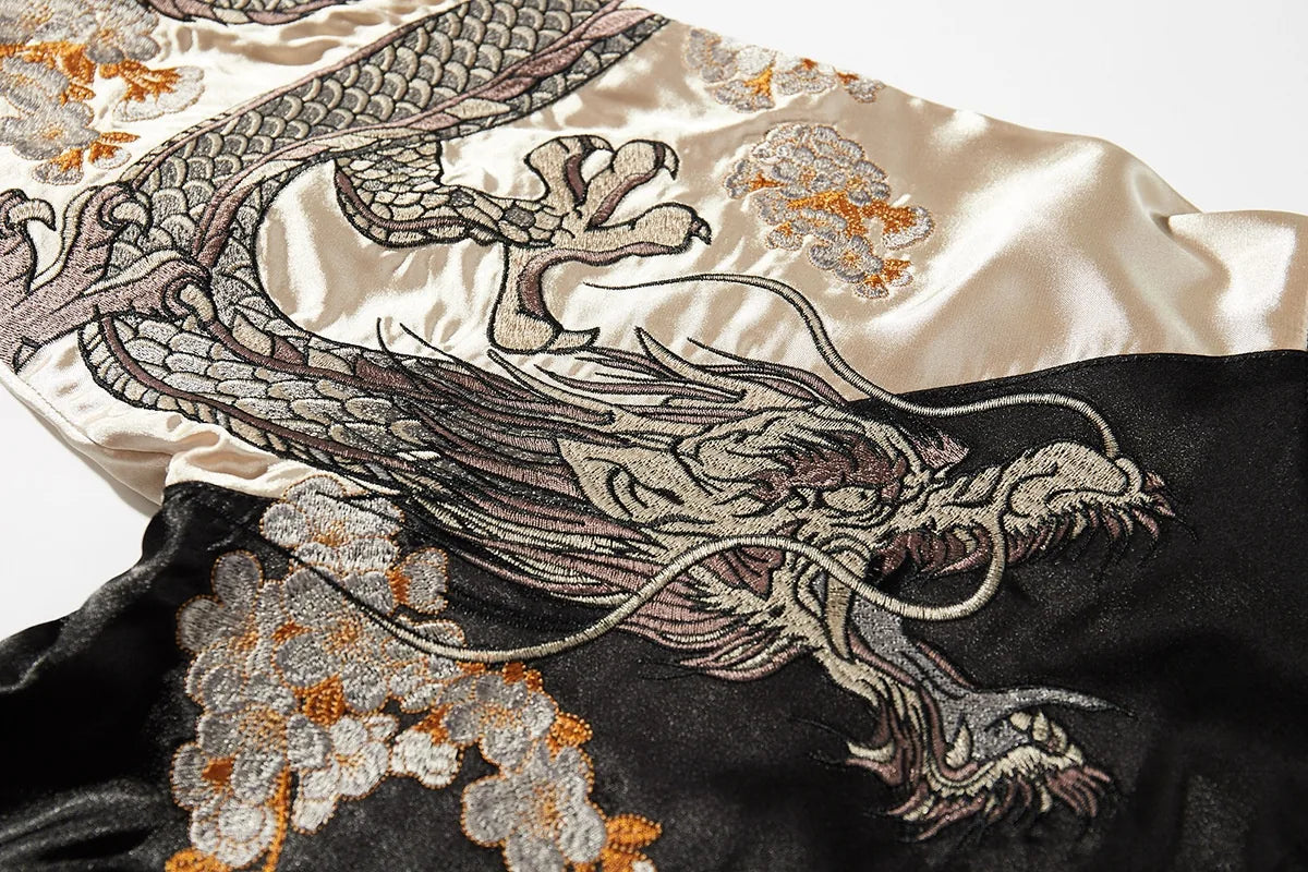 Blouson sukajan dragon brodé