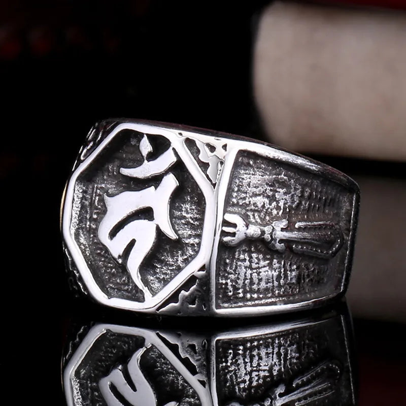 Bague japonaise homme signe bouddhique