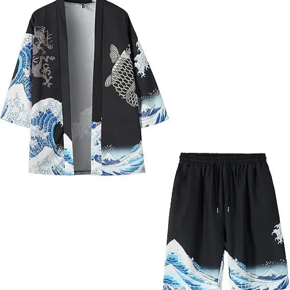Ensemble Kimono et Short Imprimé