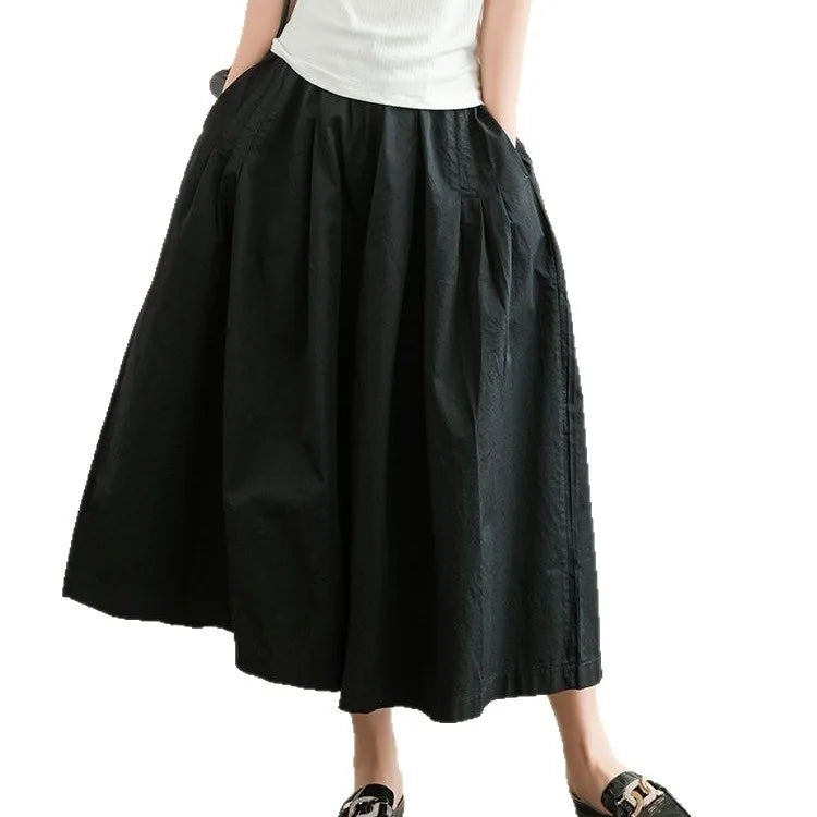 Pantalon Japonais Ample à Taille Haute