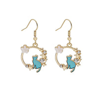 Boucles d'oreilles chat étoilé