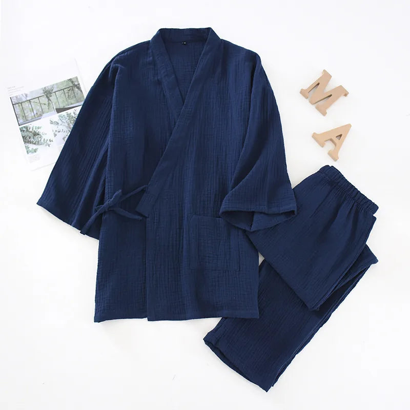 Ensemble Kimono Pantalon Femme Coton