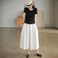 Pantalon Japonais Ample à Taille Haute