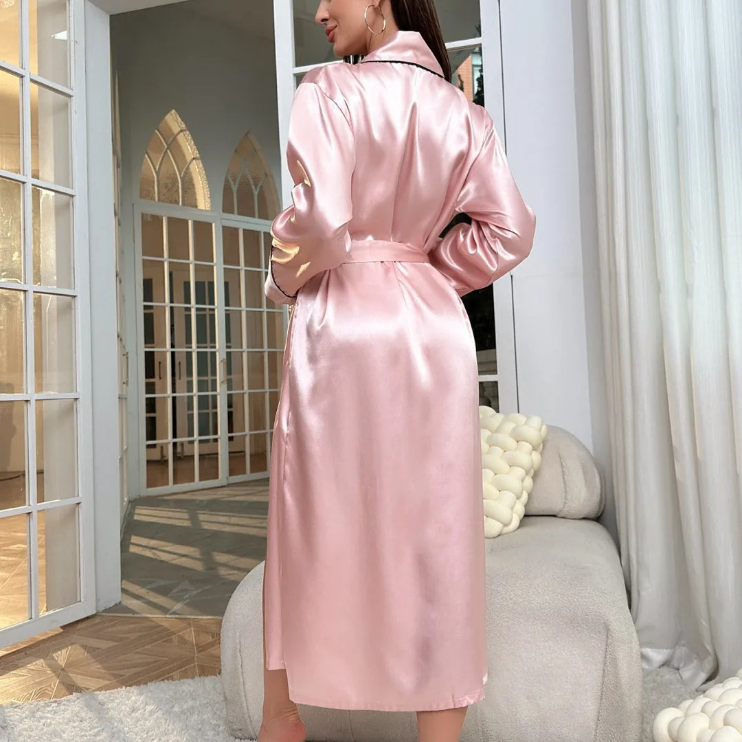 Robe de chambre kimono femme satinée