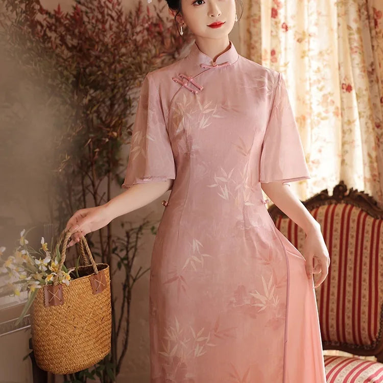 Robe de Soirée Longue Fleurie
