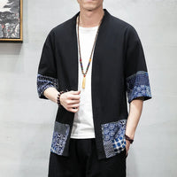 Cardigan kimono homme en coton