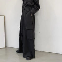 Pantalon large japonais à poches