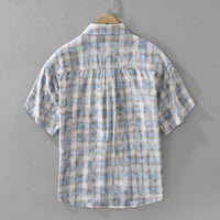 Chemise estivale homme carreaux délavés