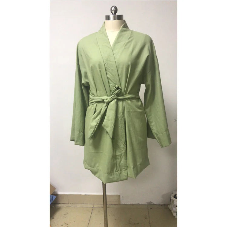 Kimono court croisé femme