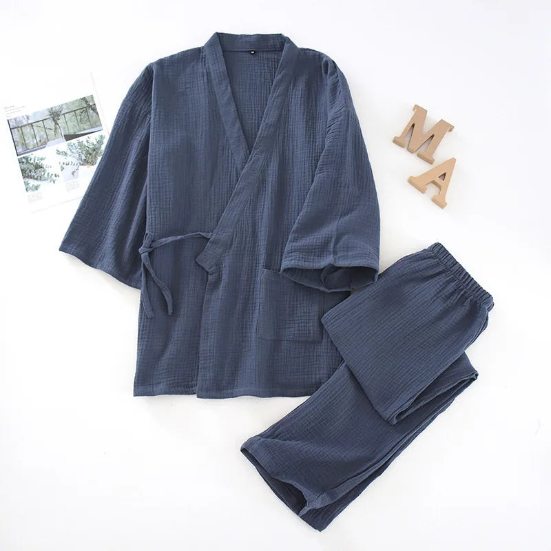 Ensemble Kimono Pantalon Femme Coton