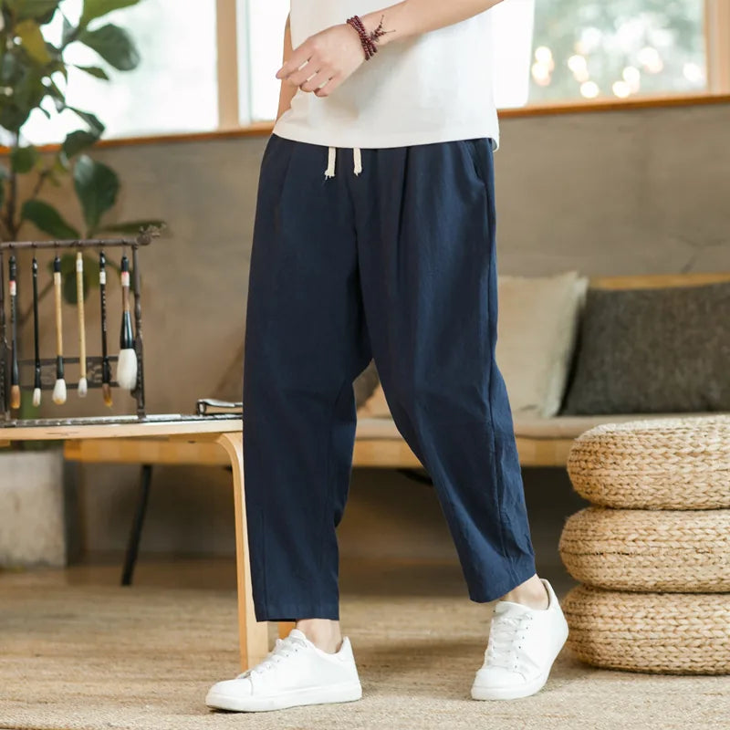 Pantalon japonais large homme