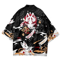 Veste kimono renard illusion
