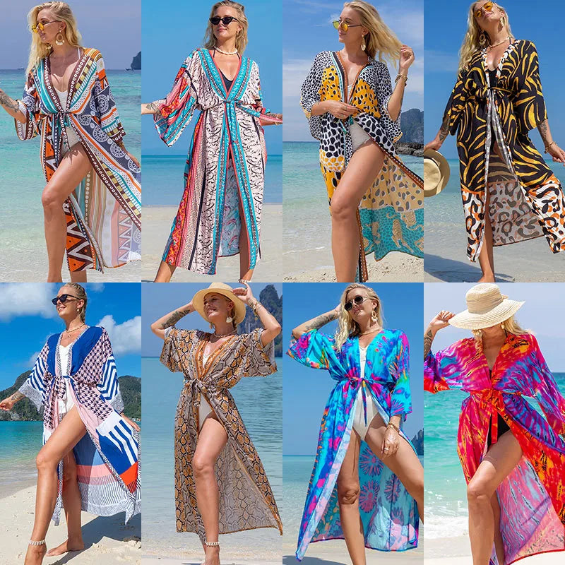 Kimono de Plage Ceinturé Femme
