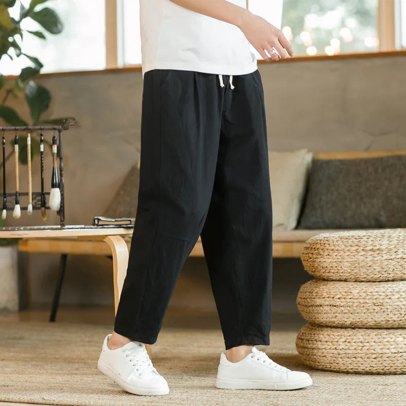 Pantalon japonais large homme